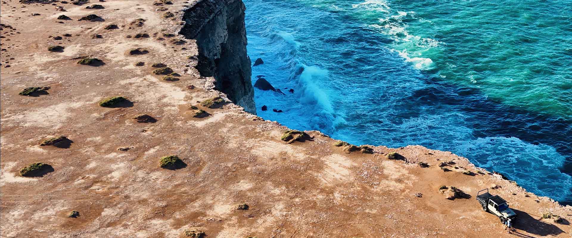 Australian cliff face along coastline