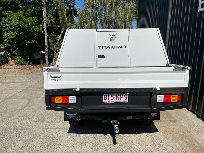 Rear view of lockbox ute