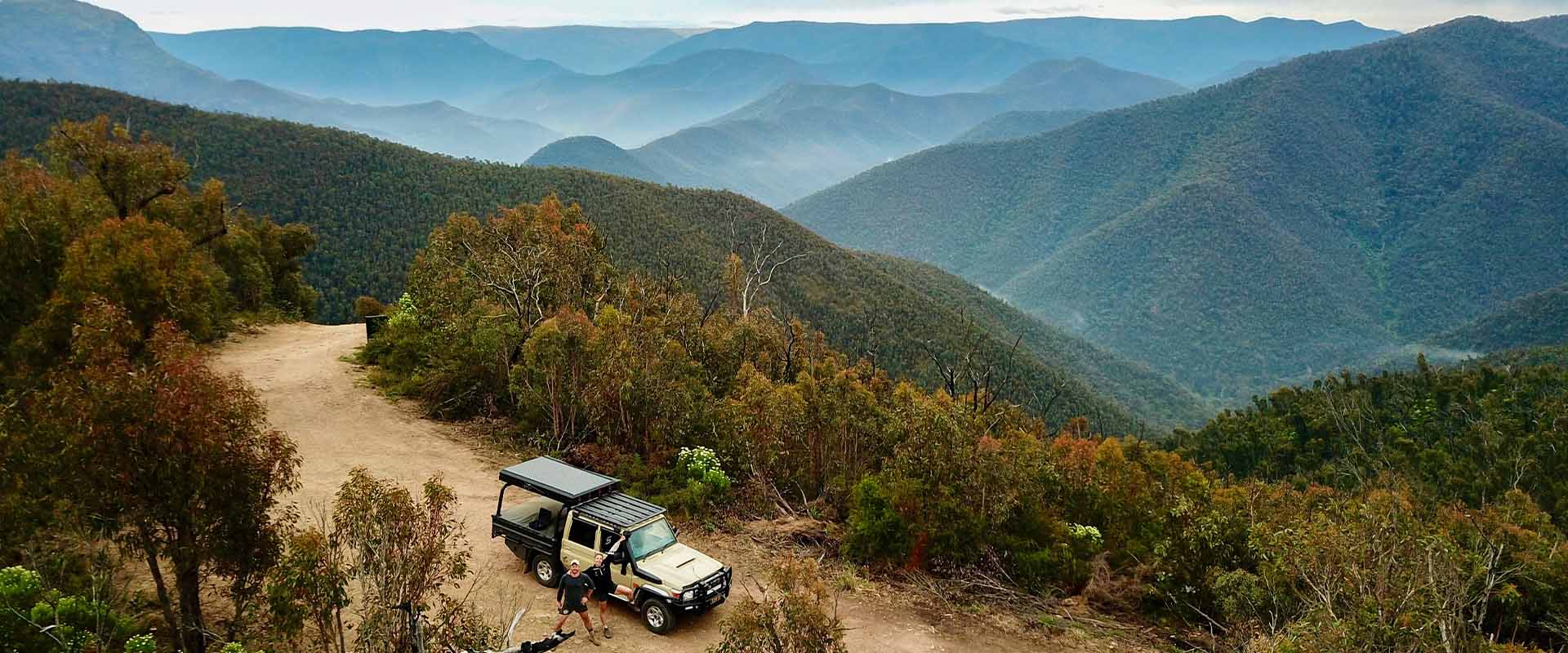 people travelling offroad in mountains